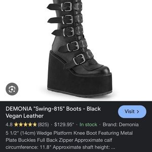 FOR TRADE Demonia Swing-815 Boots NEED BIGGER SIZE